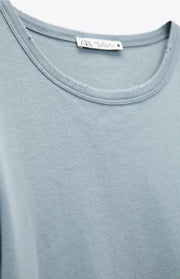 Zara Ripped Faded Effect T-shirt