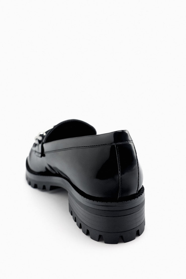 Zara Embellished Track Sole Loafers