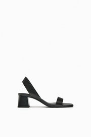 Zara Leather Sandals with Block Heels