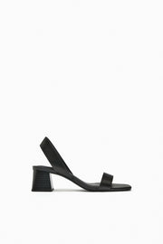 Zara Leather Sandals with Block Heels