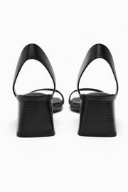 Zara Leather Sandals with Block Heels