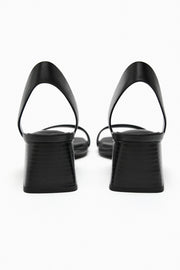 Zara Leather Sandals with Block Heels