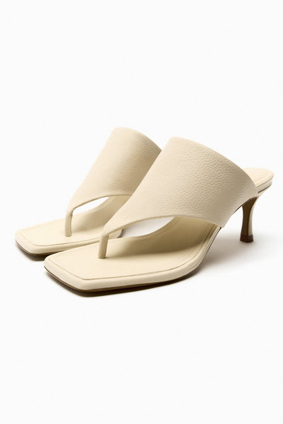 Zara HIGH-HEEL LEATHER SANDALS WITH TOE DIVIDER
