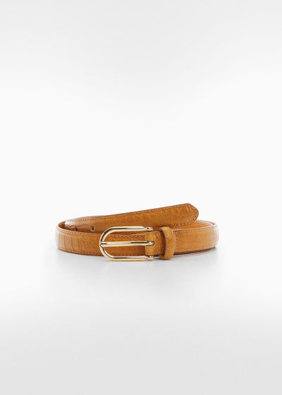 Mango Buckle Skinny Belt