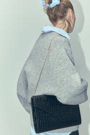 Zara MOCK CROC MAXI CLUTCH BAG