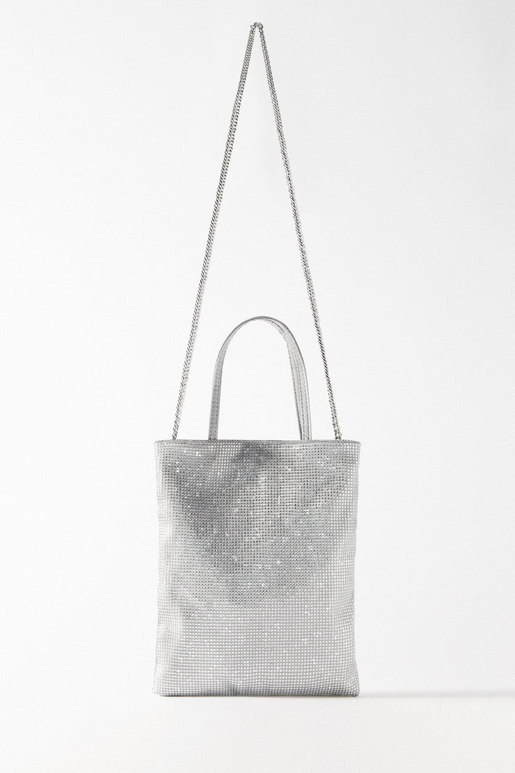Zara MINI TOTE BAG WITH RHINESTONES