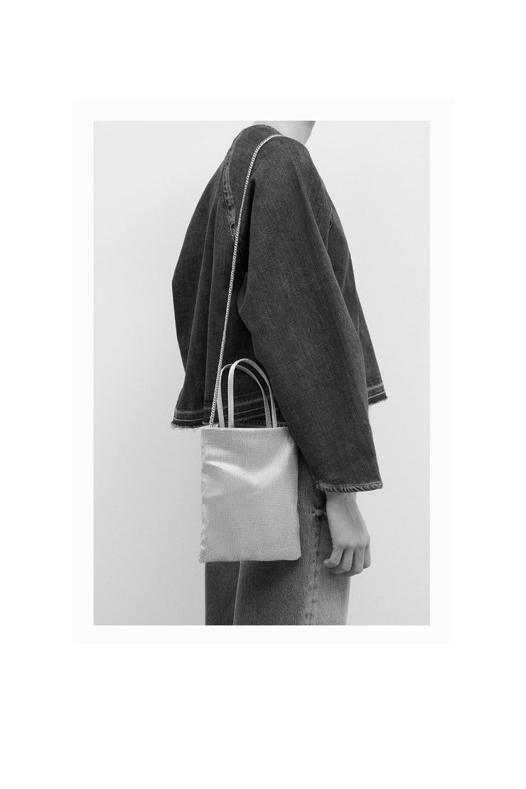 Zara MINI TOTE BAG WITH RHINESTONES