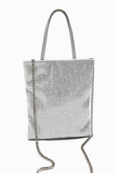 Zara MINI TOTE BAG WITH RHINESTONES