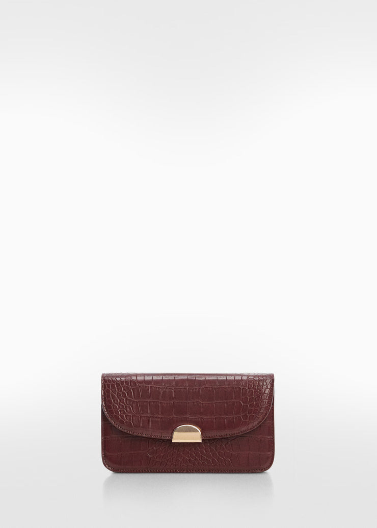 Mango Animal Print Effect Chain Bag