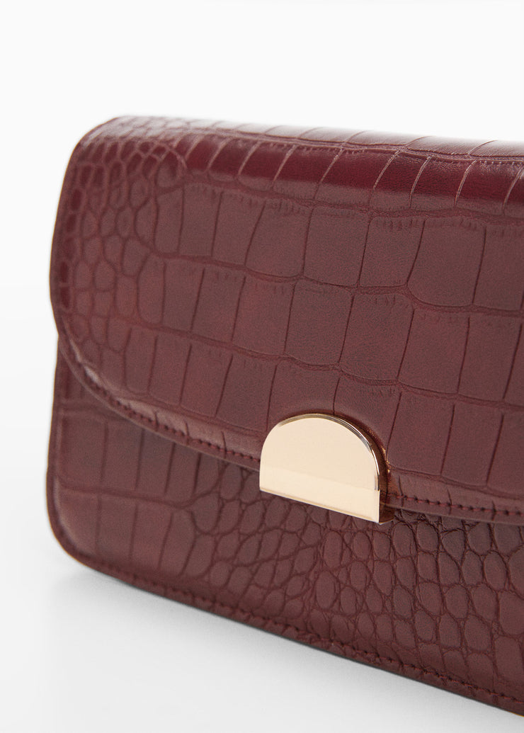 Mango Animal Print Effect Chain Bag