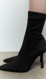 Zara Heeled Nylon Ankle Boots