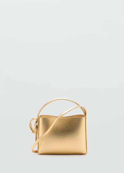 Mango Metallic Mini Shopper Bag