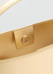 Mango Metallic Mini Shopper Bag