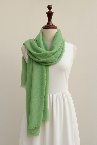 Crimps Full Size Hijab - Green