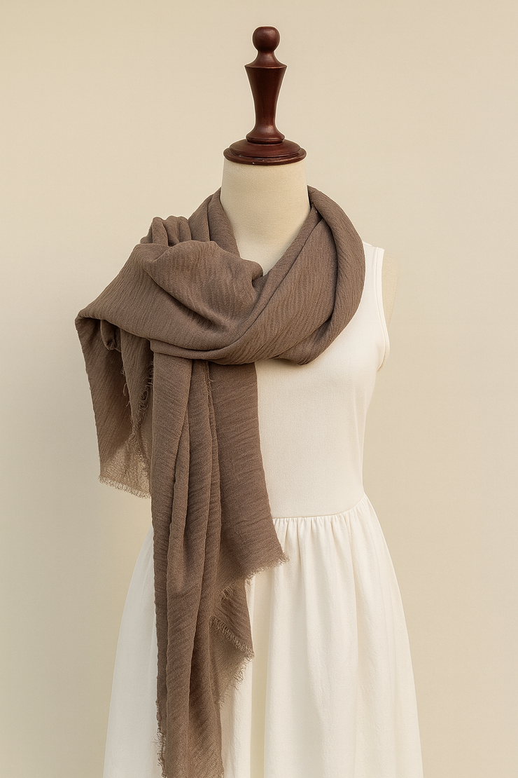 Crimps Full Size Hijab - Gray