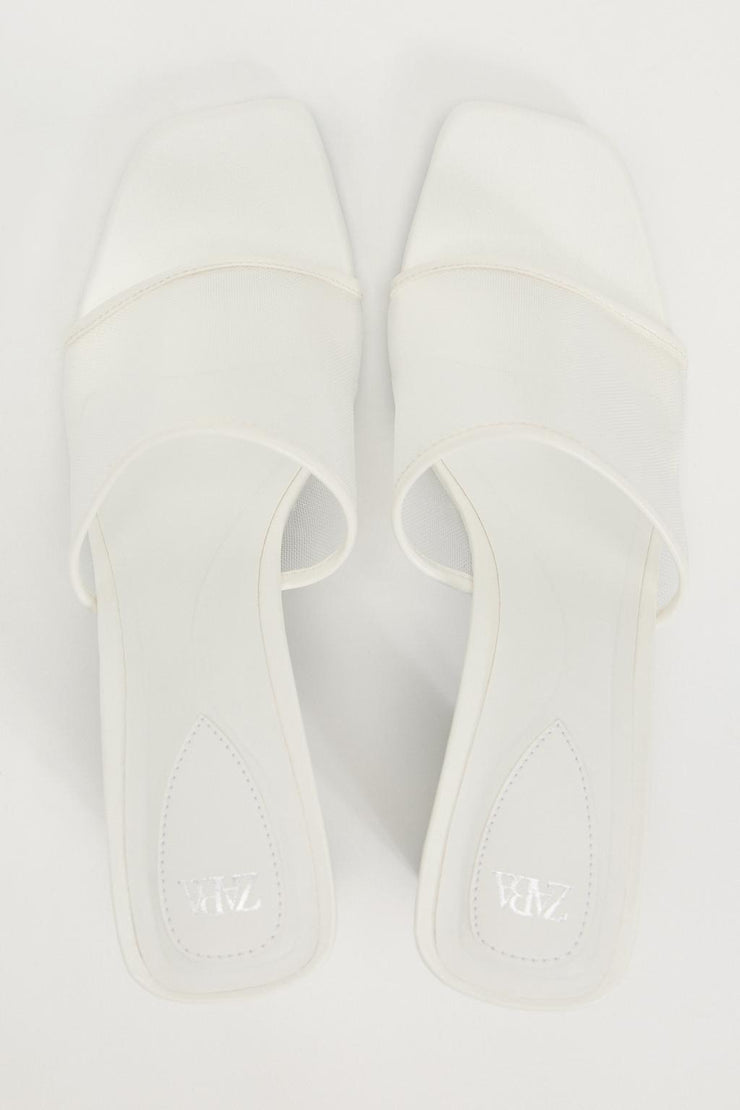 Zara High Heel Mesh Sandals