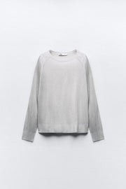 Zara Fine Knit Foil Sweater