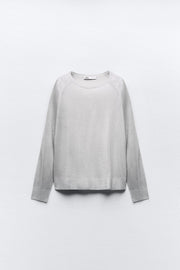 Zara Fine Knit Foil Sweater
