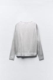 Zara Fine Knit Foil Sweater