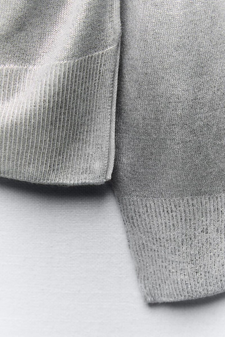 Zara Fine Knit Foil Sweater