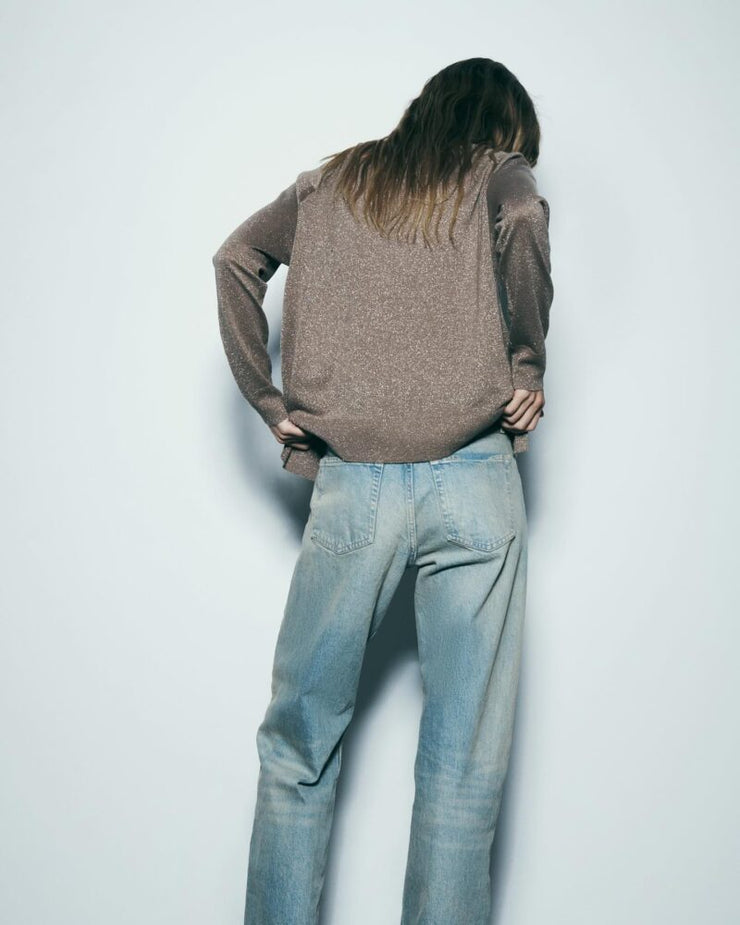 Zara Metallic Thread Knit Sweater
