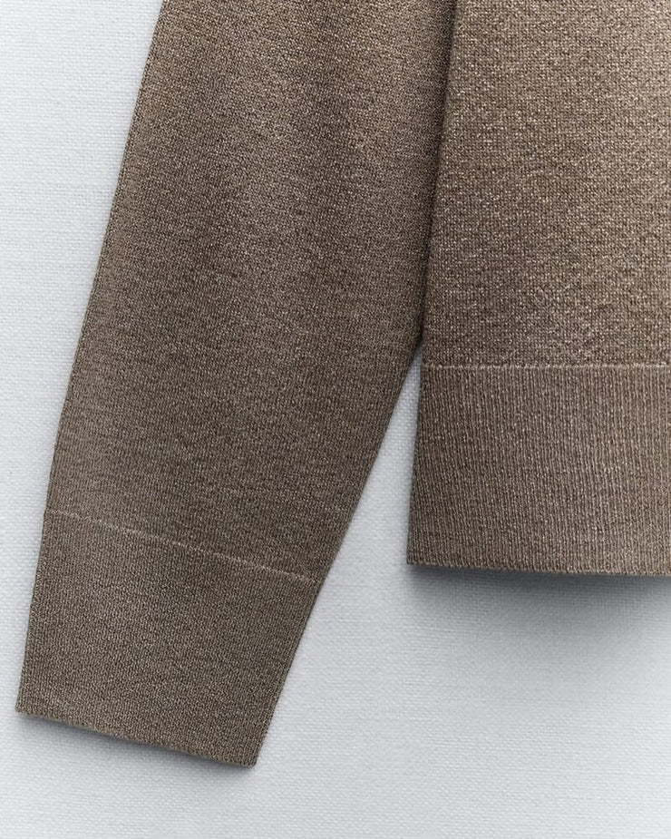 Zara Metallic Thread Knit Sweater