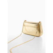 Mango Gold Clutch Bag with Chain