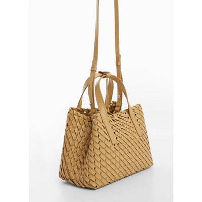 Mango Weave Midi Tote Bag