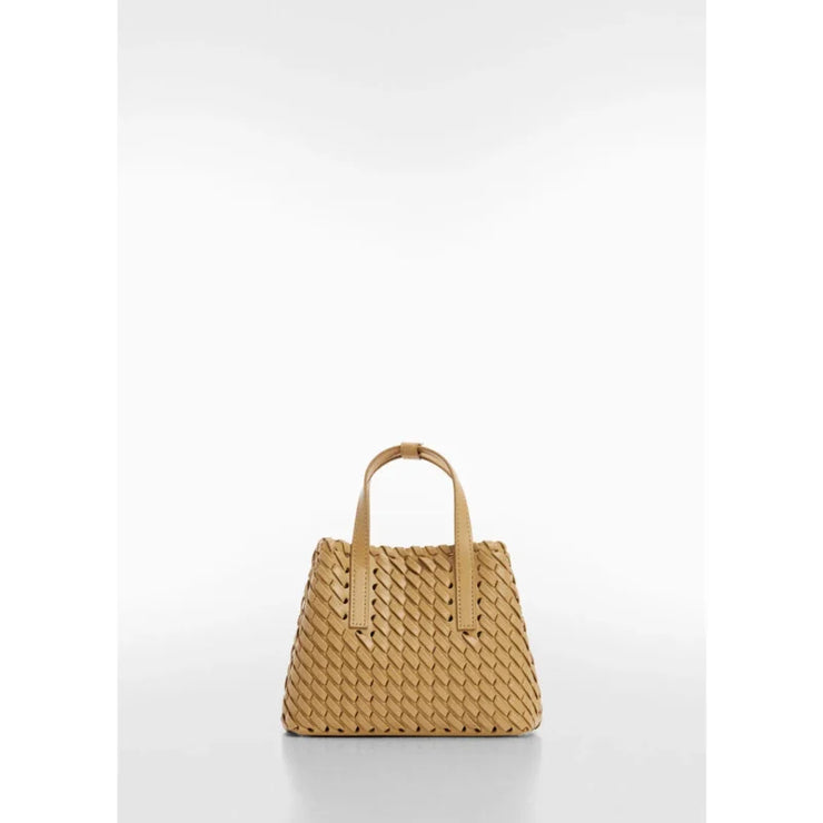Mango Weave Midi Tote Bag