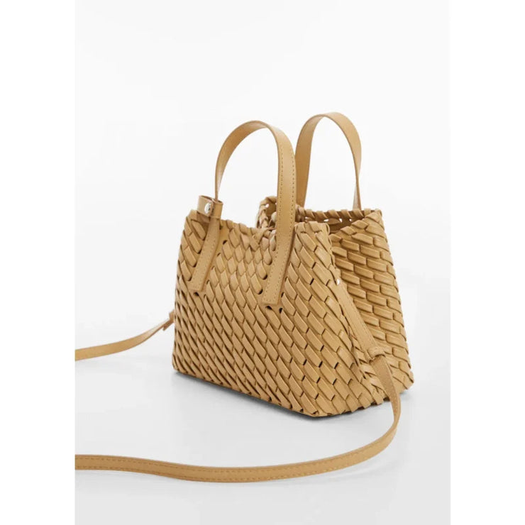 Mango Weave Midi Tote Bag