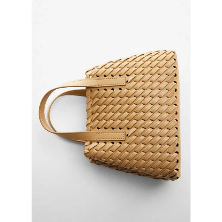 Mango Weave Midi Tote Bag