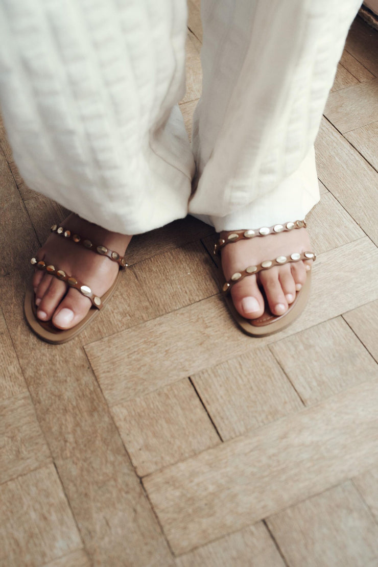 Zara TRIPLE-STRAP FLAT SANDALS