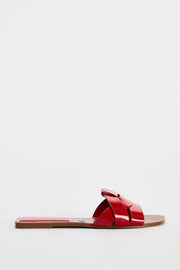 Zara CROSS-STRAP FLAT LEATHER SANDALS