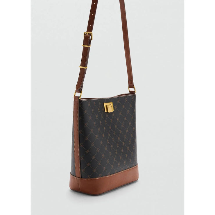 Mango Large Crossbody Bucket Bag