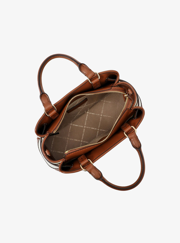 MICHAEL KORS REED Center Zip Belted Sachel Small