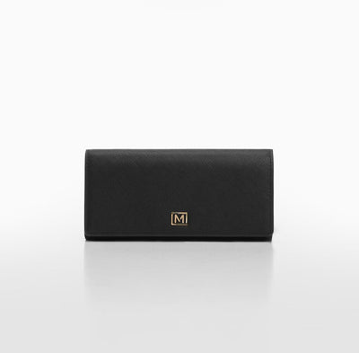 Mango Saffiano-effect wallet
