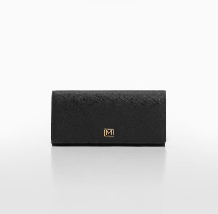 Mango Saffiano-effect wallet