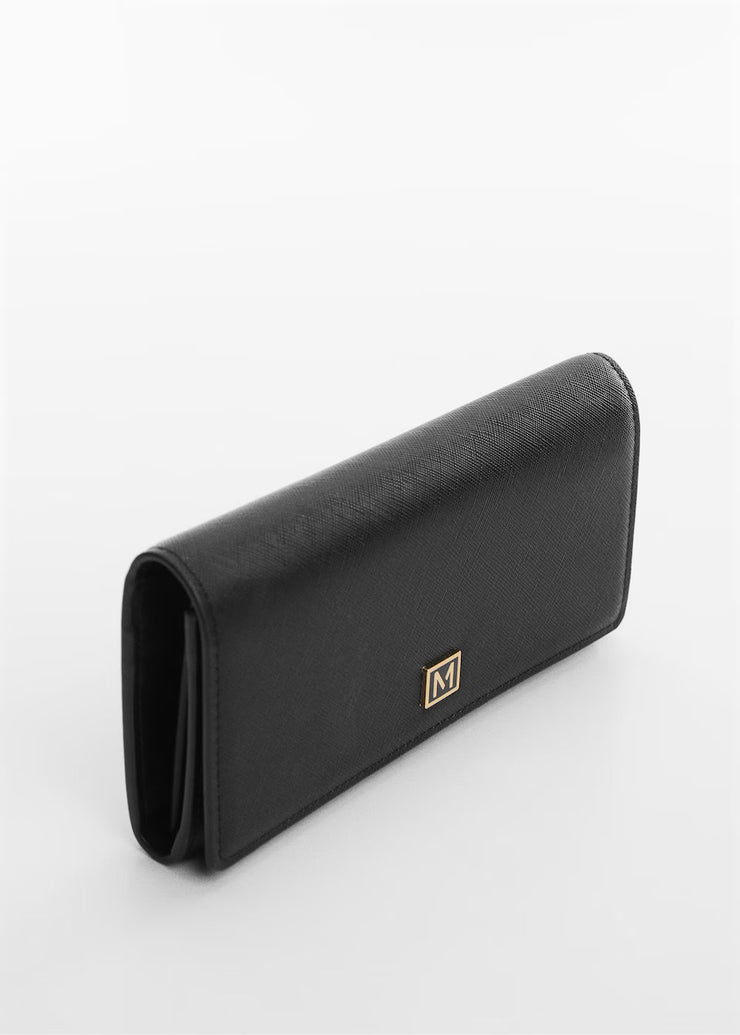 Mango Saffiano-effect wallet