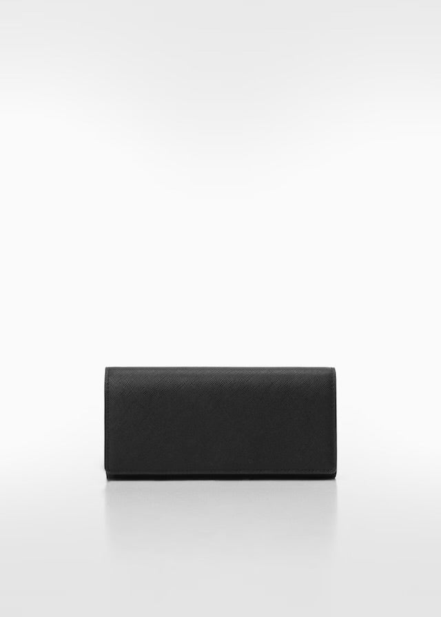Mango Saffiano-effect wallet