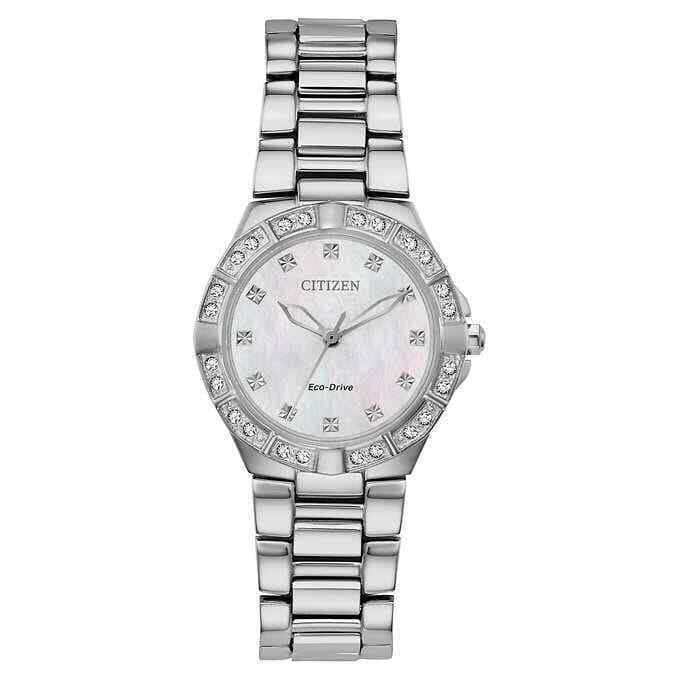 Citizen EM0830-52D Corso Eco-Drive Mother-of-Pearl Dial Diamond Watch
