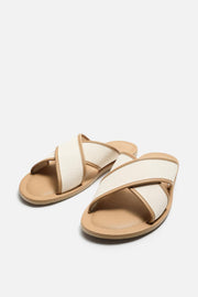 Zara Canvas Crossover Sandals