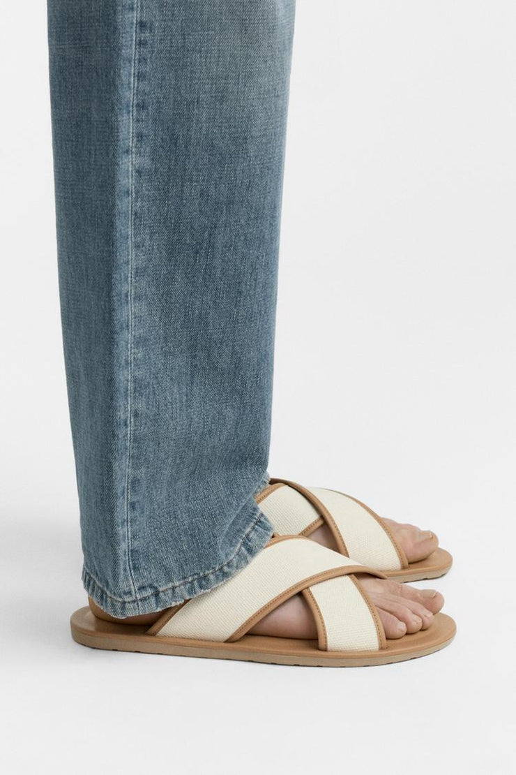 Zara Canvas Crossover Sandals