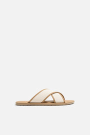 Zara Canvas Crossover Sandals