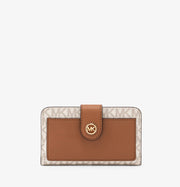 Michael Kors Charm Tab Pocket Billfold Medium - MK Signature