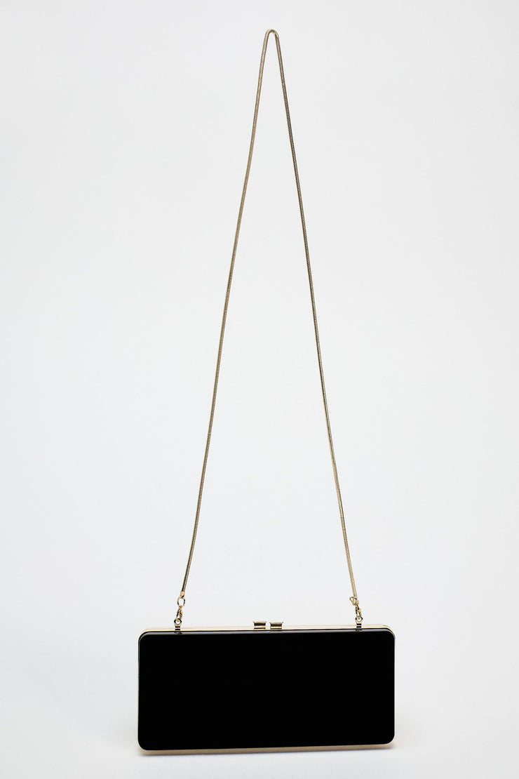 Zara Box Black Clutch