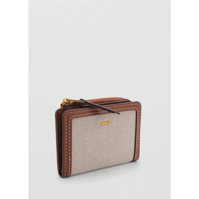 Mango Canvas Design Brown Wallet