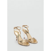 Mango High Heel Gold Sandals