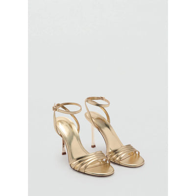 Mango High Heel Gold Sandals