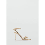 Mango High Heel Gold Sandals