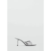 Mango Silver Sequins Sandals